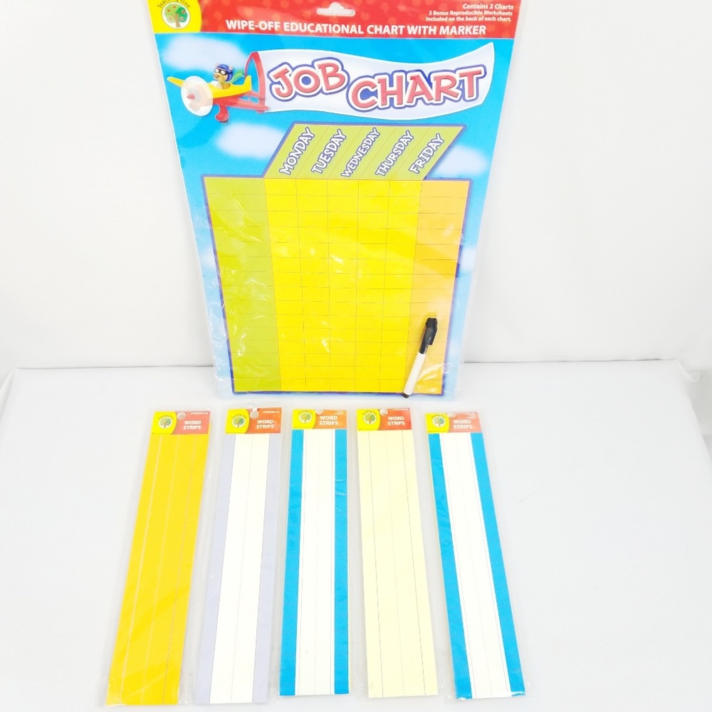 Teaching Tree 5 Word Strips Wipe Off Chart Bundle